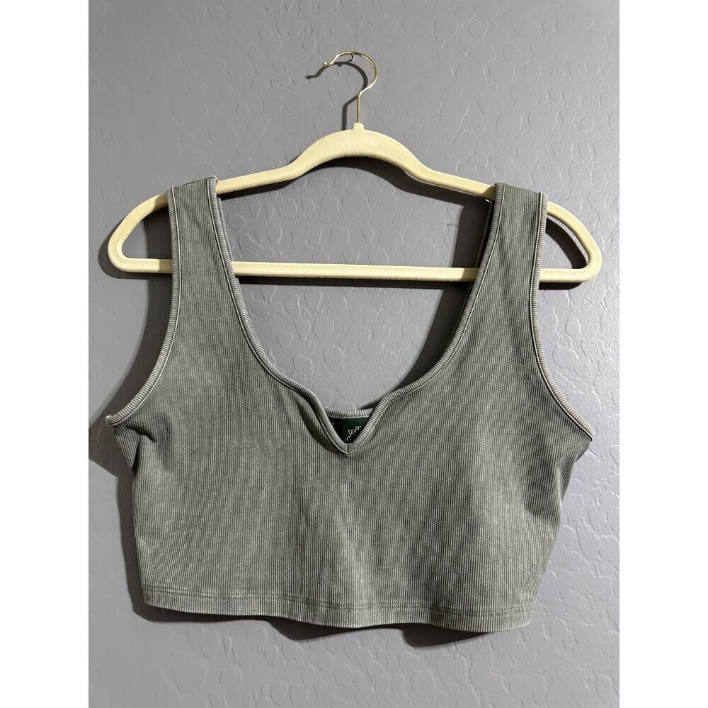 Wild Fable Women's Crop Top Tank  Vintage Wash Size L NWT